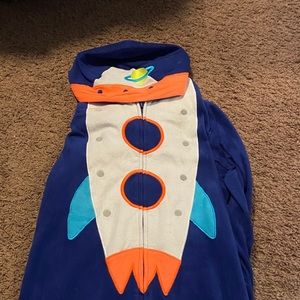 Rocket ship pajamas onesie!